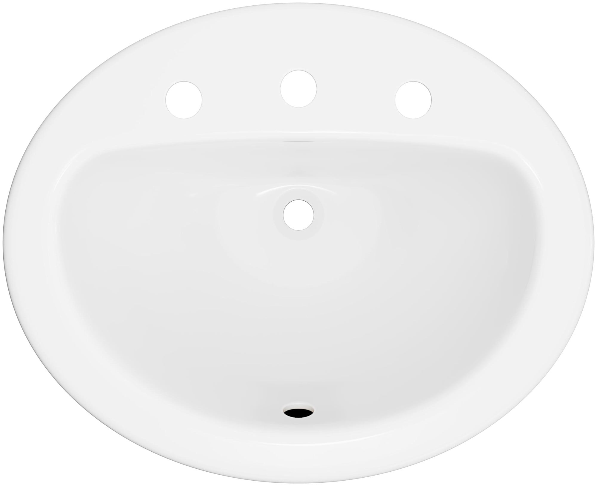 Proflo PF20178WH Rockaway 20-1/2" Oval Vitreous China Drop In Bathroom Sink - White