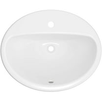Proflo Pf20171 Rockaway 20-1/2" Oval Vitreous China Drop In Bathroom Sink - White