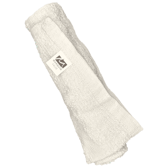17 x 20 White 100% Cotton Bar Mop Oversize Rags - 30 OZ Weight Per Dozen - 3 Dozen