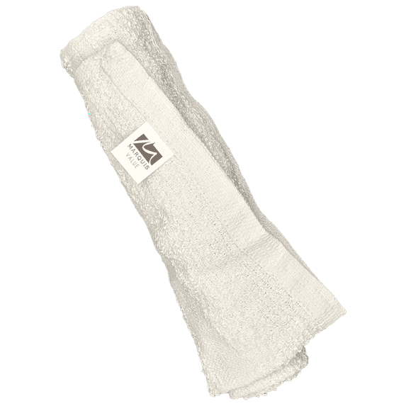 17 x 20 White 100% Cotton Bar Mop Oversize Rags - 30 OZ Weight Per Dozen - 80 Dozen