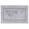 thumbnail image 1 of 17 x 24 in. Inset Border Gray Cotton Bath Mat, 1 of 1