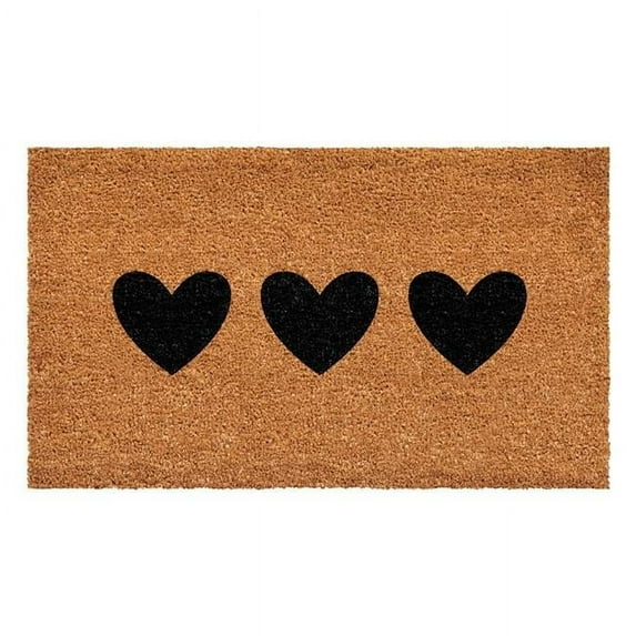 17 x 29 in. Trio Hearts Doormat - Multi Color
