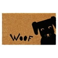 thumbnail image 1 of 17 x 29 in. Woof Rectangular Doormat, Natural & Black, 1 of 1