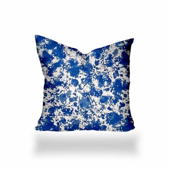 17 x 4 x 17 in. Blue & White Blown Seam Coastal Throw Indoor & Outdoor Pillow