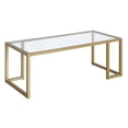 thumbnail image 1 of 17 x 45 x 20 in. Gold Glass Rectangular Coffee Table, 1 of 1