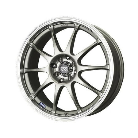 17 x 7 & 4x100-114.3 Bolt Pattern 42 mm Offset 72.62 mm Bore J10 Silver with Machined Lip Wheel