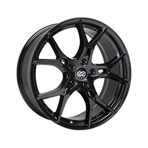 17 x 7.5 & 5x114.3 Bolt Pattern 38 mm Offset 72.6 mm Bore Vulcan Gloss Black Wheel