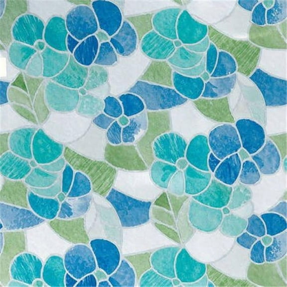 17 x 78 in. Decorative Self Adhesive Film, Lisboa Blue