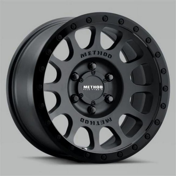 17 x 8.5 in. 0 mm Offset 6 x 5.5 Bolt Pattern 108 mm Center Bore Method MR305 NV Double Black Wheel