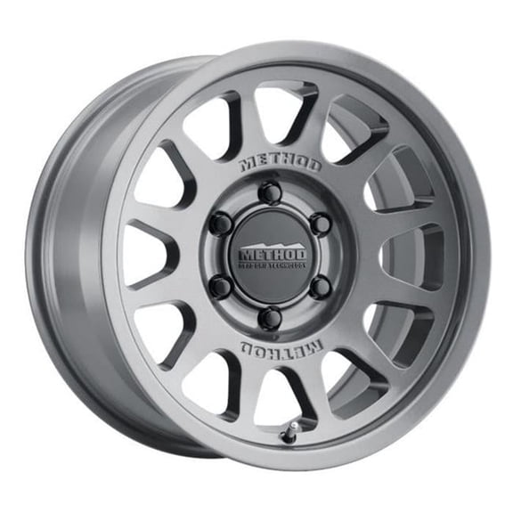 17 x 8.5 in. 0 mm Offset 6x135 Bolt Pattern 87 mm CB MR703 Gloss Titanium Wheel