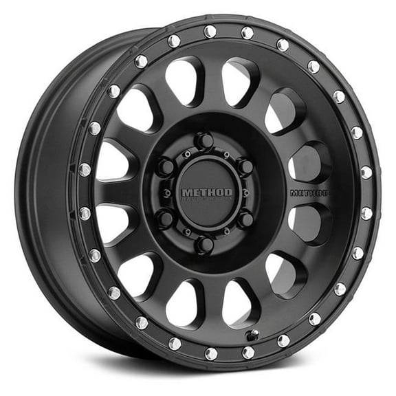 17 x 8.5 in. Matte Black Wheel, 0 mm Offset - 8 x 6.5 in. Bolt Pattern