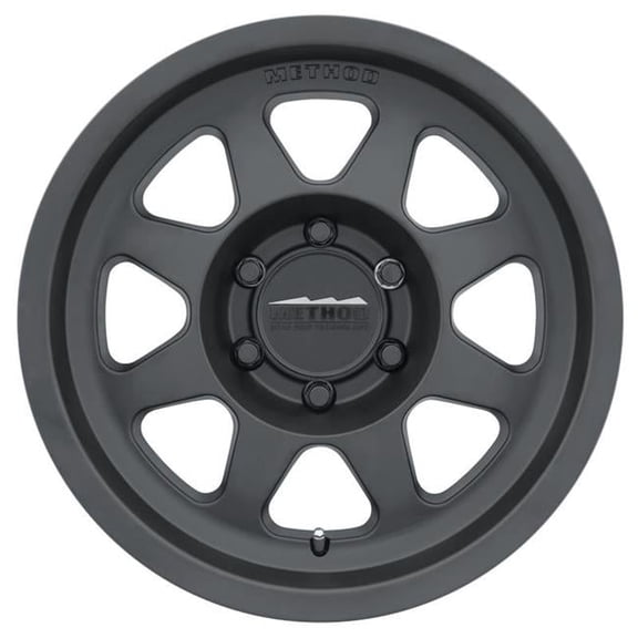 17 x 9 in 6 x 5.5 in. Bolt Pattern 25 mm Centerbore Wheel, Matte Black