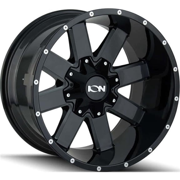 17 x 9 in. 6x135-6x139.7 Bolt Pattern 5.71 Backspace 18 Offset 141 Gloss Black & Milled Spokes Wheel
