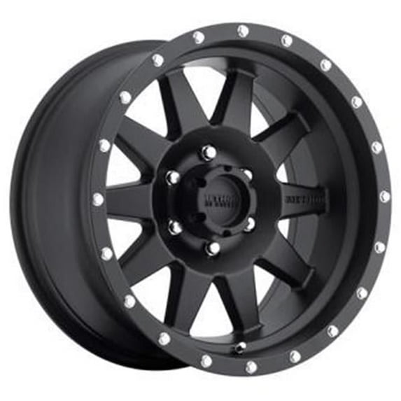 17 x 9 in. Standard 5 on 5 Bolt Pattern 4.5 in. Back Space -12 Offset, Matte Black