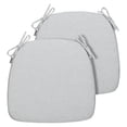 thumbnail image 1 of 17"x16"x2" U-Shape Chair Cushions with Ties 2 Count, Outdoor Indoor Waterproof All Weather Seat Pads Decoration for Patio Garden Dining Office - Light Gray, 1 of 9