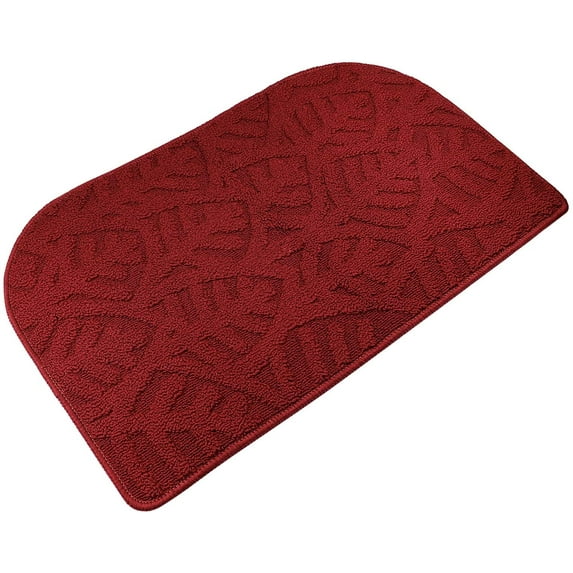 17"x28" Indoor Doormat Front Door Mat, Low-Profile Machine Washable Kitchen Rug Absorbent Mud Half Round Entrance Mat for Entryway, Patio, Bedroom