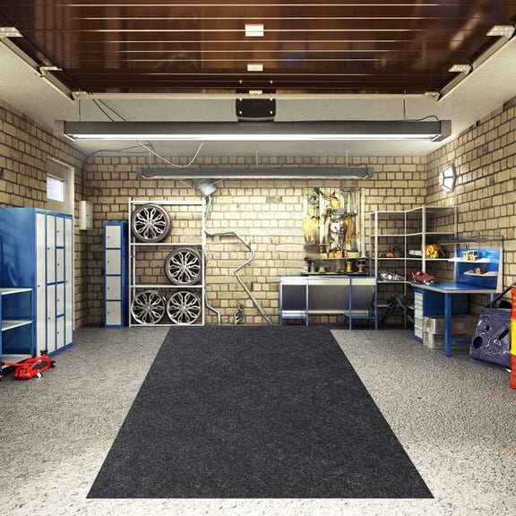 17'x7'5" Garage Mat Absorbent Oil Pad Premium Protective Flooring