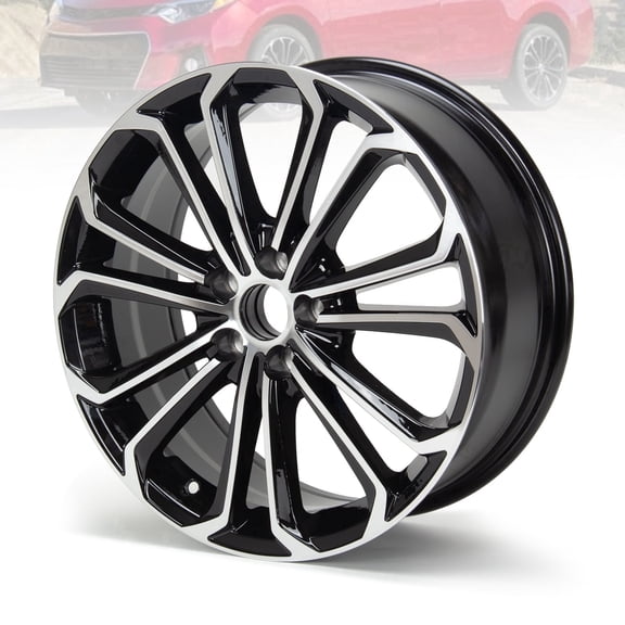 17"x7'' Alloy Wheel Rim Black Replacement Rim for Toyota Corolla 2014-2016
