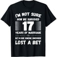 thumbnail image 1 of 17 year wedding anniversary survived funny T-Shirt, 1 of 4