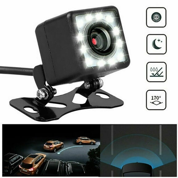 170 Car Rear View Reverse Camera Parking Backup HD Night Vision Waterproof LED