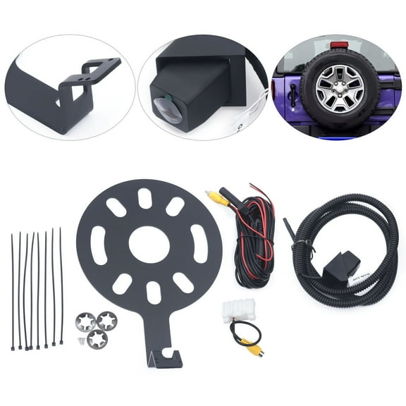 170 Car Rear View Reverse Camera w/ Spare Tire Bracket for Jeep Wrangler HD 200