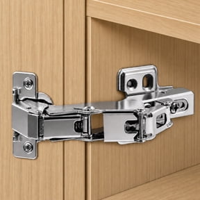 170 Degree Cabinet Hinges - 2 Pack Full Overlay Hydraulic Soft-Close Concealed Hinges for Frameless Cabinets, Lazy Susans, Corner & Folding Doors