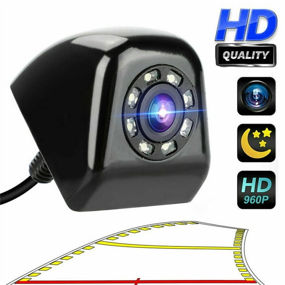 170 Degree Wide Angle HD Car Rear View Reverse Camera with 8 LED Lights for night Vision, Waterproof Protection for Vehicle Rear Safety