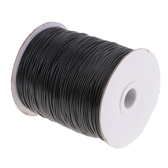 170 Meters Cord For Jewellery Making Sewing Thread Braided Ed String Black 1.5mm