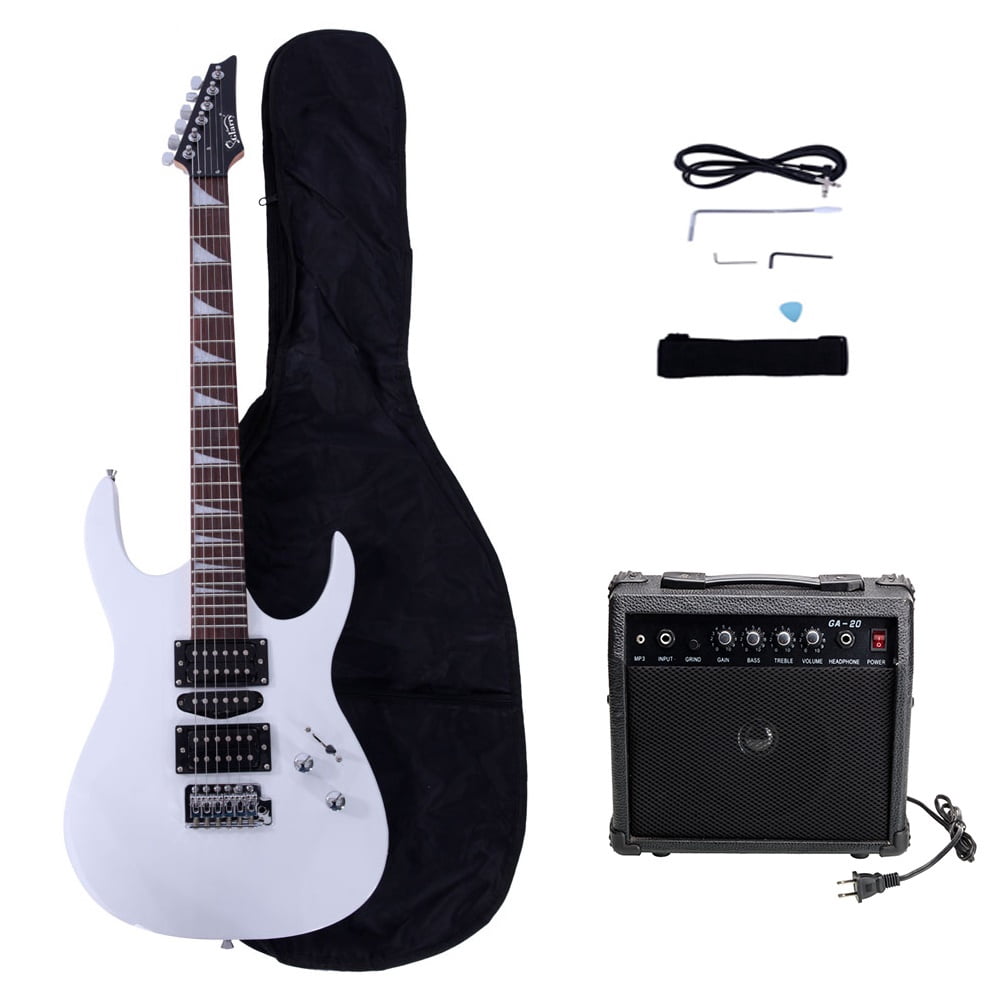 170 Model With 20W Electric Guitar Pickup Hsh Pickup Guitar Stereo Bag Harness Picks Rocker Connector Wrench Tool, White