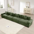 thumbnail image 1 of 170" Oversized Cloud Modular Sectional Couch| Corduroy 4-Seater Sofa|Extra-Thick Armrests|12 Throw Pillows|Good Resilience Cushion|Ergonomic Design|Easy Assembly|for Living Room,Office -Green, 1 of 9