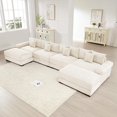 thumbnail image 1 of 170" Oversized Cloud Modular Sectional Couch| Corduroy U Shaped Sofa|Extra-Thick Armrests|12 Throw Pillows|Good Resilience Cushion|Ergonomic Design|Easy Assembly|for Living Room,Office -Beige, 1 of 9