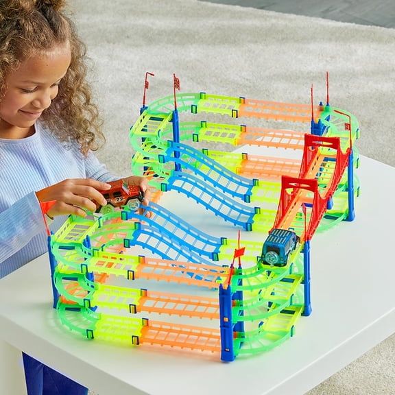 Glow-in-the-Dark 3-Tier Race Track 170-Pc.