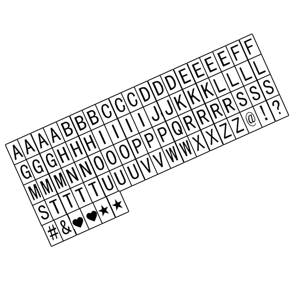 170 Pcs DIY Free Combination Cinematic Light Box Letters Symbols Glyphs Pack Decorative Cinema