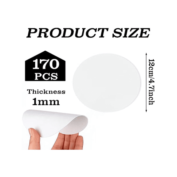 170 Pcs Microwave Kiln Paper Round Ceramic Fiber 4.7 Inch High Temperature Ceramic Kiln for DIY Fusing Glass Fusing Kiln
