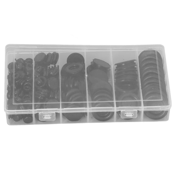 170-Piece Single-Sided Rubber Grommet Assortment Kit Over-Wire Dust Ring and O-Rings Gasket Seal Set for Automotive Electrical and Plumbing Applications (1015220037711)