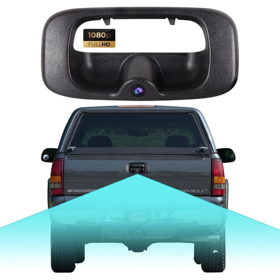 170 Tailgate Handle Backup Camera for Chevy Silverado GMC Sierra 1999-2006, 1080P HD Night Vision Rear View Camera Wide Angel IP68 Waterproof