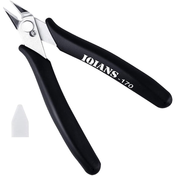 170 Wire Cutters Cable Cutters, Lightweight Precision Electronic Flush Cutter Small Micro Side Cutting Pliers for Jewelry Making, 3D Printer Work, Model Craft 5 Inch Black