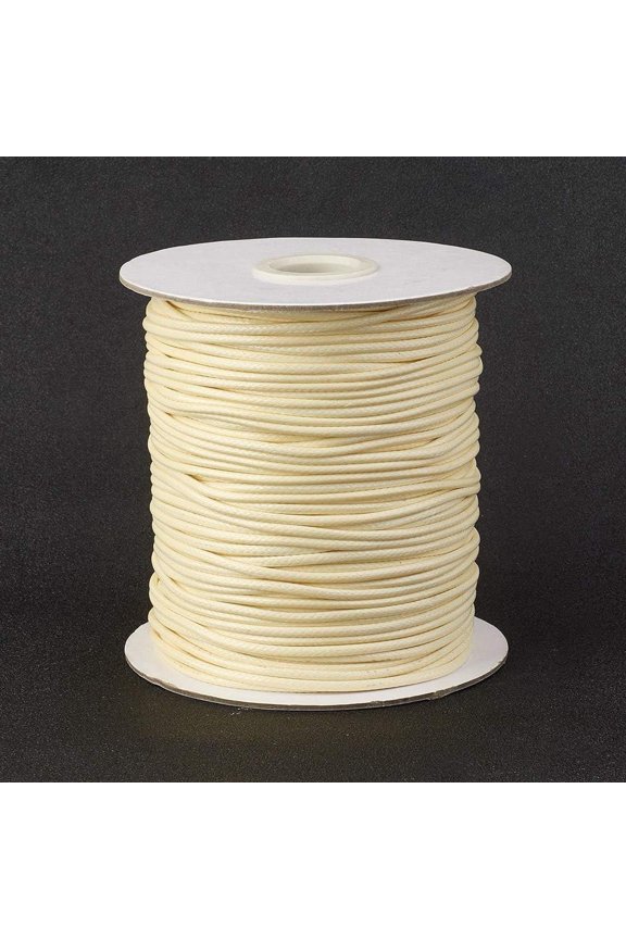 170 Yards Waxed Polyester Cord Beading String Threads 1mm Knotting Braiding Round Cord Ropes for DIY Bracelet Macrame Necklace Jewelry Making(Cornsilk) making