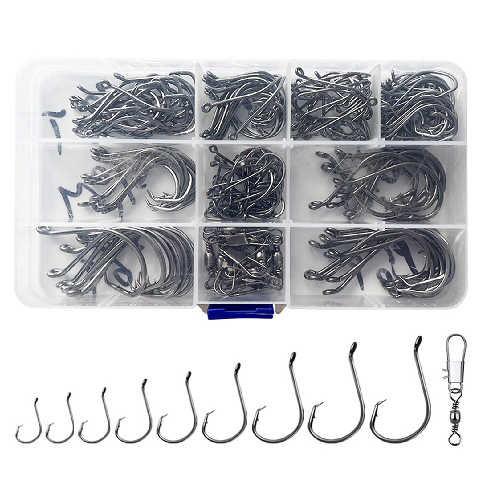 170 sets of 7384 high carbon steel octopus hooks with barbed hooks