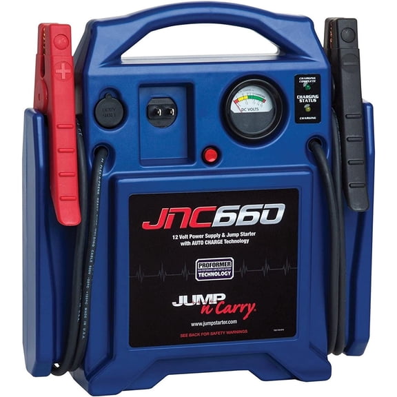 1700 Peak Amp 12V Jump Starter | Jump-N-Carry JNC660 Heavy-Duty Battery Jump Box, Blue