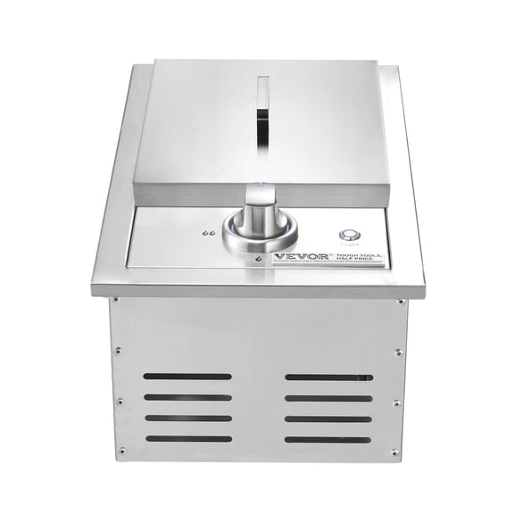 17000 BTU Liquid Propane Single Grilling Side Burner Convertible to Natural Gas 304 Stainless Steel Built In with LED for Outdoor Kitchen BBQ Grill Island