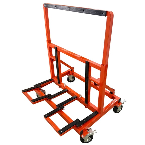 1700LBS Folding Construction Site Handling Door Window Cart Four-Wheel Flat