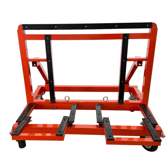 1700LBs Folding Construction Site Handling Cart Four-Wheel Glass Door Window Platform Cart