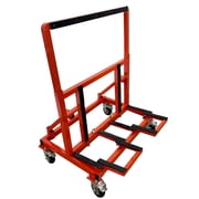 1700LBs Folding Construction Site Handling Cart Four-Wheel Platform Glass Door and Window Cart