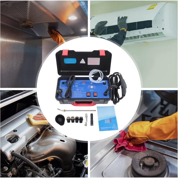 1700W 110V High Temperature High Pressure Steam Cleaner Portable Steam Cleaning Washing Machine for Carpet Sofa Kitchen Toilet Car