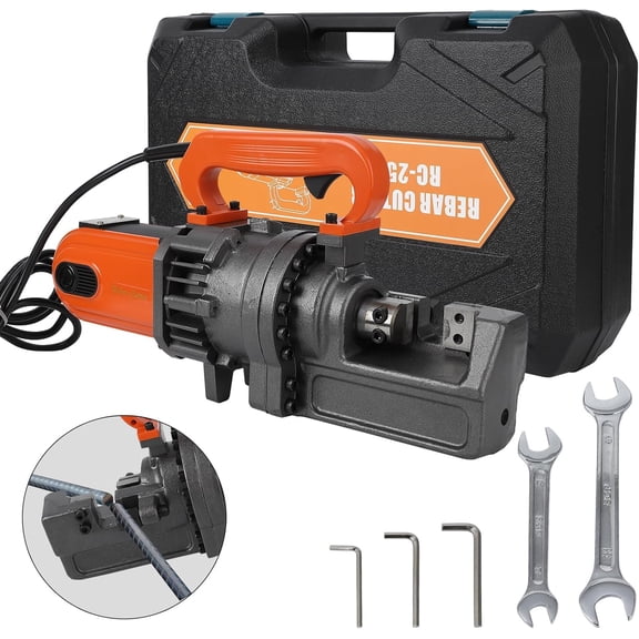 1700W 110V Hydraulic Rebar Cutter Cuts 1In 8 Rebar In 5 Sec Heavy Duty