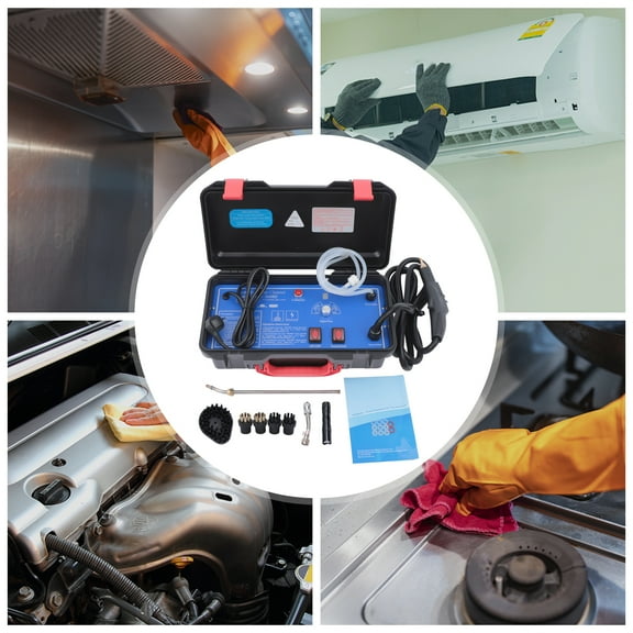 1700W High Pressure Steam Cleaner with Multi-Function Brushes and Extension Rod for Home, Kitchen, Car, Floor & Wall Cleaning