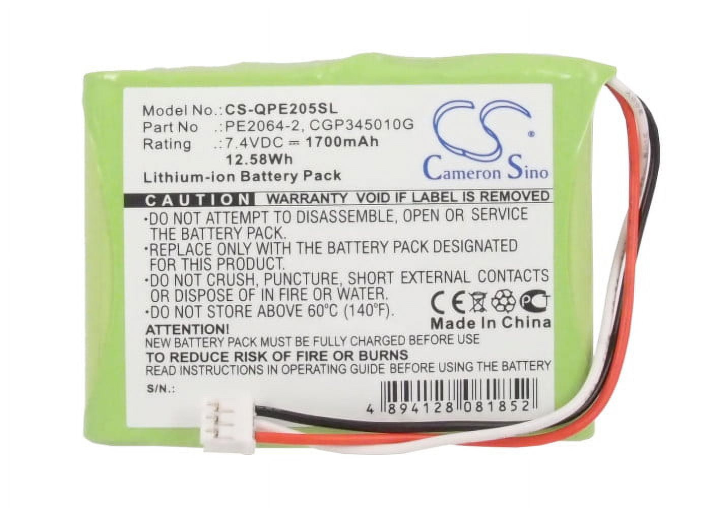 1700mAh Q-Sonic CGP345010G PE2064-2 Battery for Multimedia X-Dream-Player PE-2058