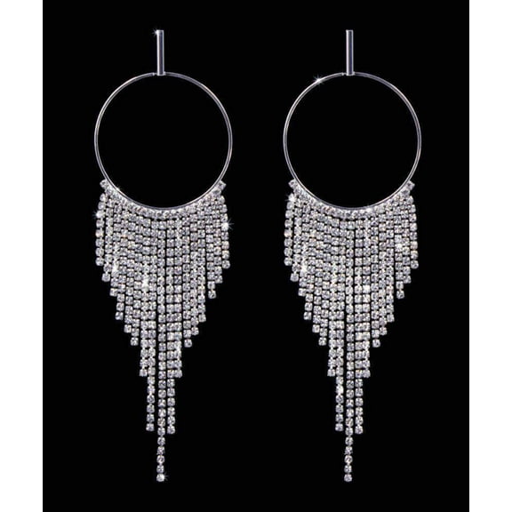 #17012 - Fringe Hoop Earrings - 5"