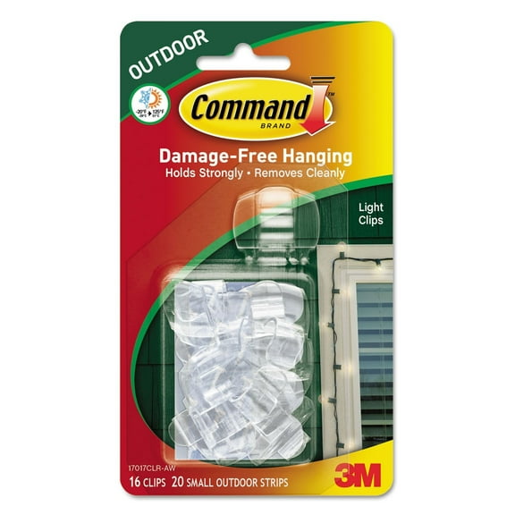 17017CLR-AW Command Outdoor Light Clips with Foam Strips